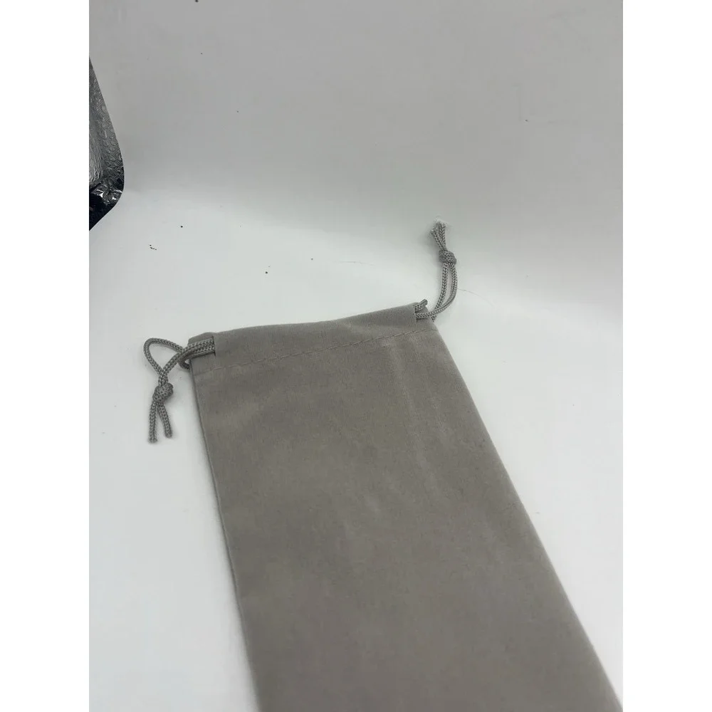 Velvet Velour Drawstring Bag Pouch Long 13